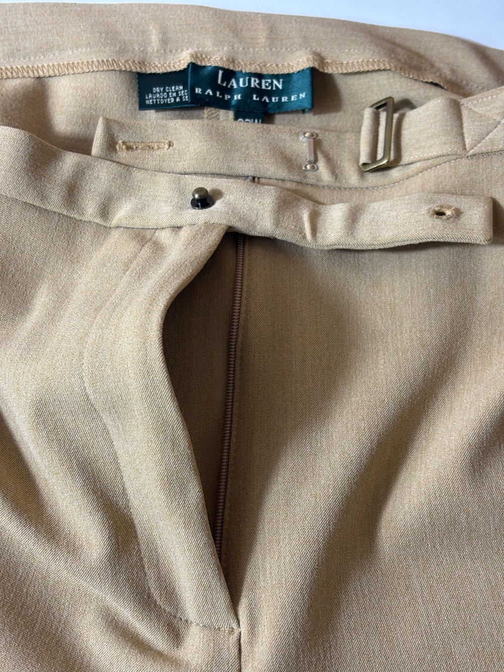 Lauren Ralph Lauren Balmoral Highlite Tailored Trousers Dress Pants Camel Sz 22W - Picture 7 of 16